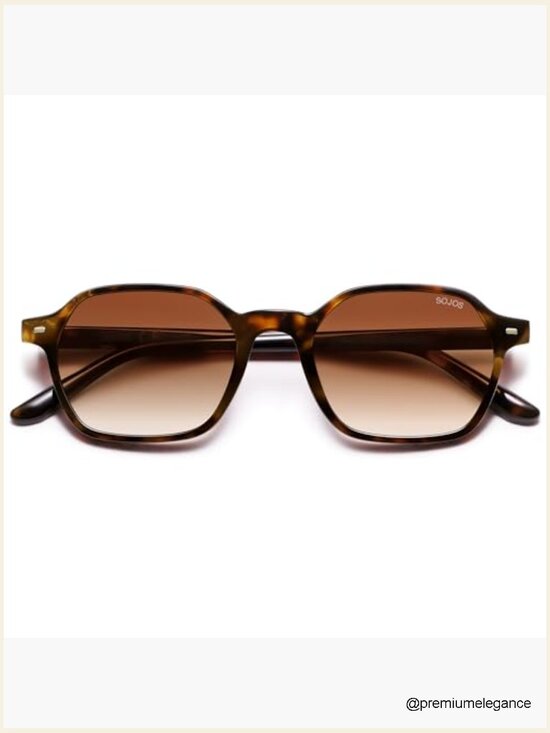 Retro Square Polarized Sunglasses Trendy 70s Thin Slim Shades
